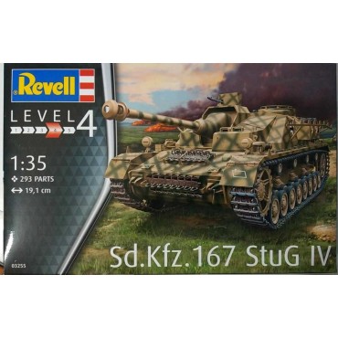 KIT PARA MONTAR REVELL TANQUE DE GUERRA SD.KFZ 167 STUG IV 1/35 293 PEÇAS REV 03255